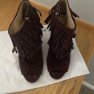 BCBG open toe low ankle boots